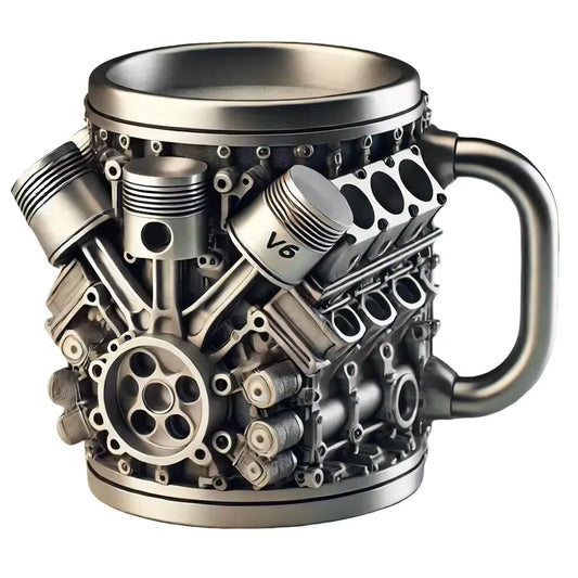 Interesting Creative 450Ml Coffee Cup Ornament Engine Cup Engine Mug Suitable for Car Enthusiasts as a Gift